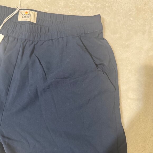Marine Layer Allison Pant Navy Infill Elastic Waistband size Small 2 pockets new - Picture 12 of 13